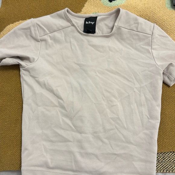 khy SEAMED BABY TEE | STONE - XS - Picture 1 of 3